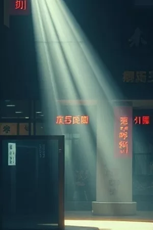 长夜灯塔悬疑剧集竖版封面，白色灯塔立于雾色海面
