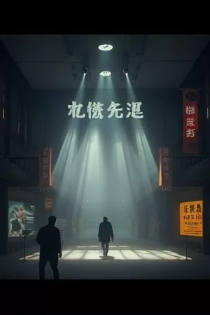 午夜信号塔悬疑剧竖版封面，夜色中的铁塔轮廓